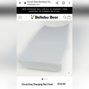 Bellabu Bear Changing Pad Cover NWT